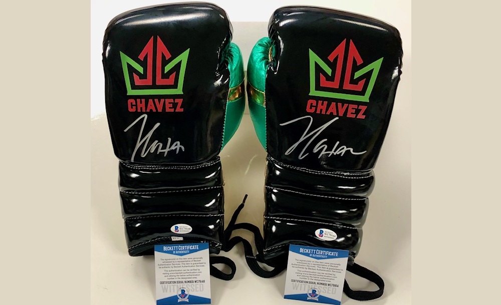 Julio Cesar Chavez Sr. Autographed Red Everlast Boxing Glove Right Hand  TriStar Holo Stock #208803 - Mill Creek Sports