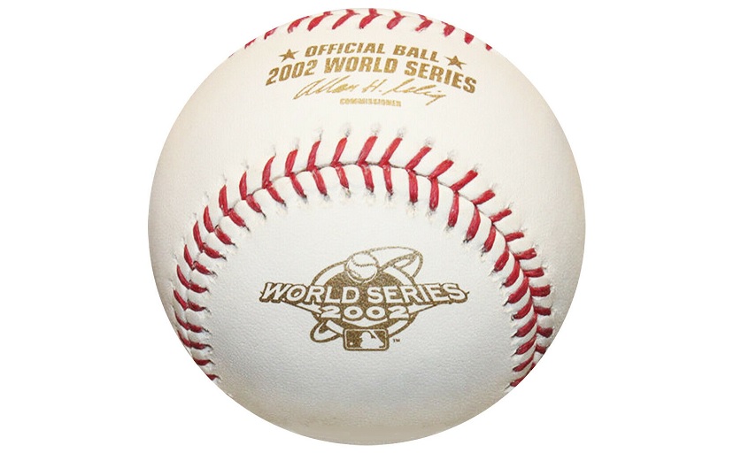unsigned Rawlings 2002 World Series Baseballs for Troy Percival