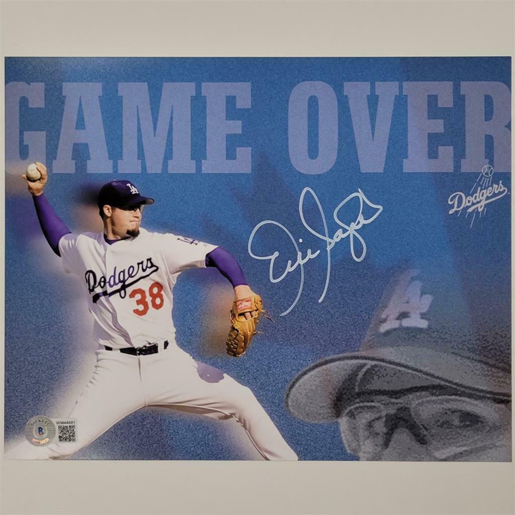 Autographed Eric Davis 8x10 Los Angeles Dodgers Photo 