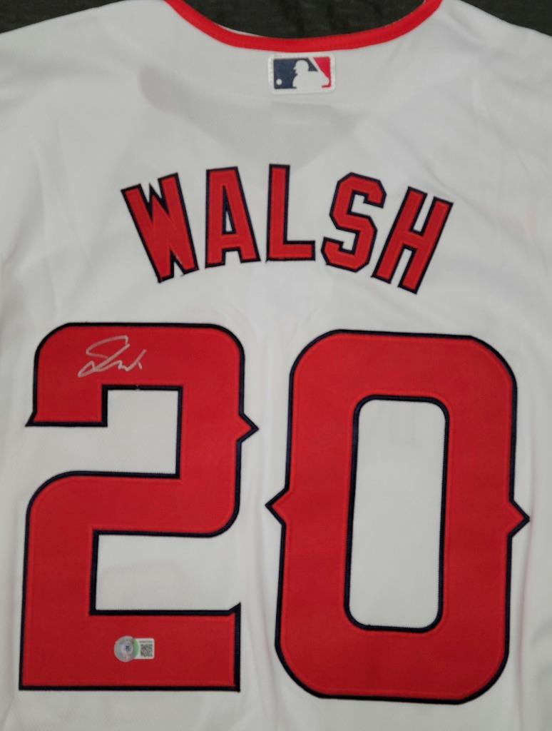 Jared Walsh signed size 48 Angels Home White Jersey w/ Beckett Witness  Authentication