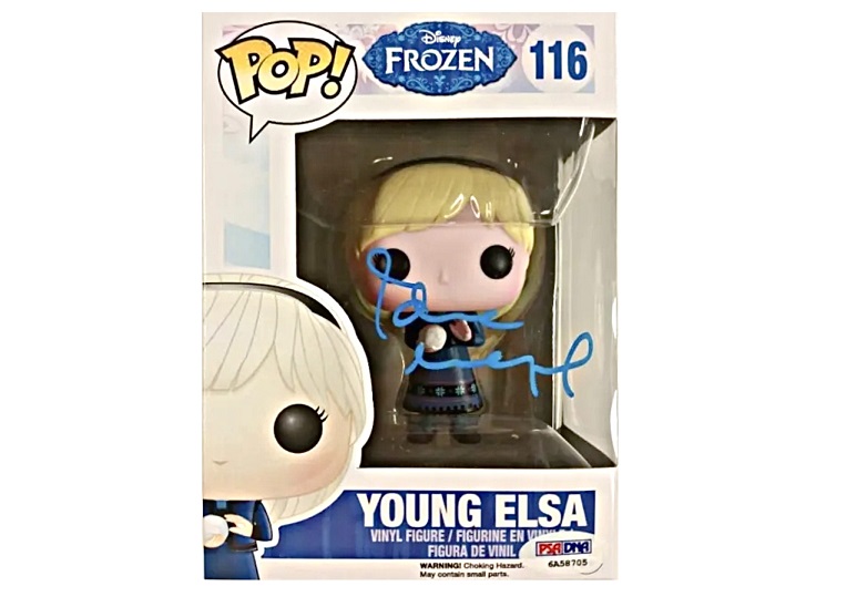 Idina Menzel signed Frozen *Young Elsa* Funko POP figure (PSA COA