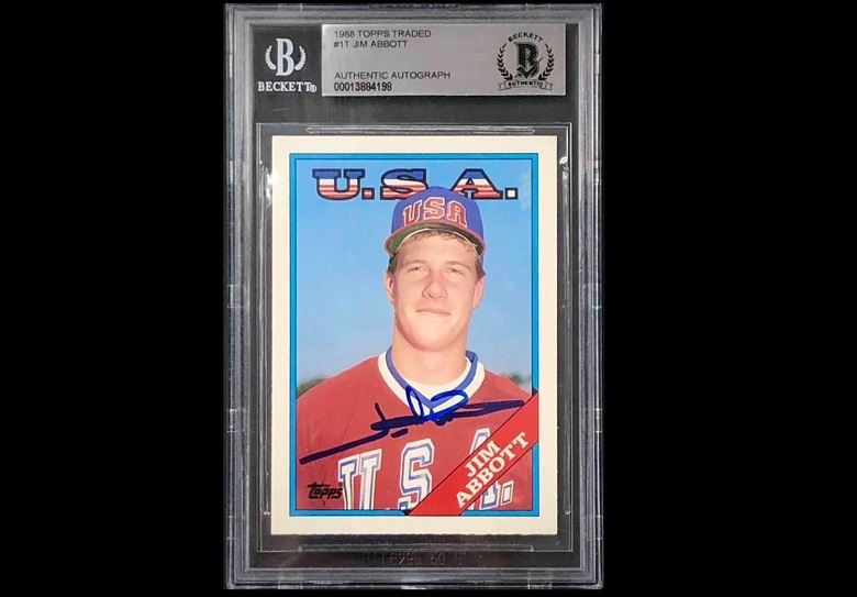 Jim Abbott signed 1988 Topps Traded rookie card (Beckett authenticated) –  The OC Dugout