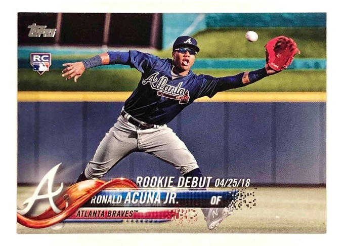 Ronald Acuna Jr. 2018 Topps Update rookie card #US252 – The OC Dugout