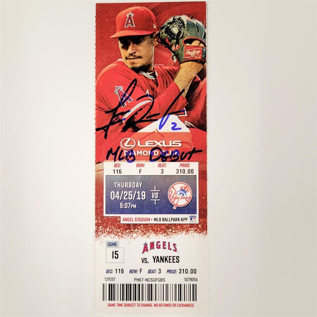 Luis Rengifo signed “MLB Debut” Ticket 4/25/19 Angels / Yankees w/ Beckett  Witness Authentication – The OC Dugout