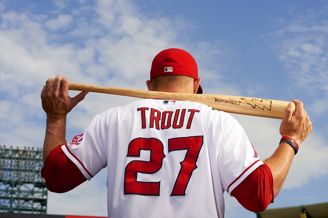 Mike Trout Autograph Signing