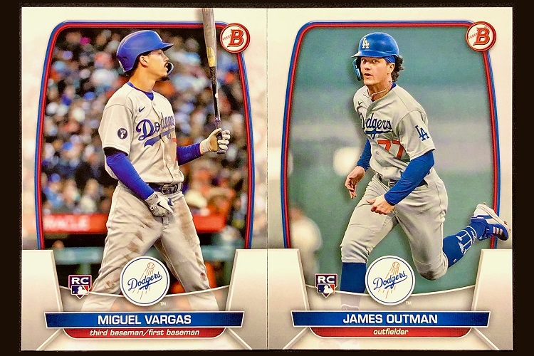 Miguel Vargas & James Outman 2023 Bowman 2-card Rookie Lot – The