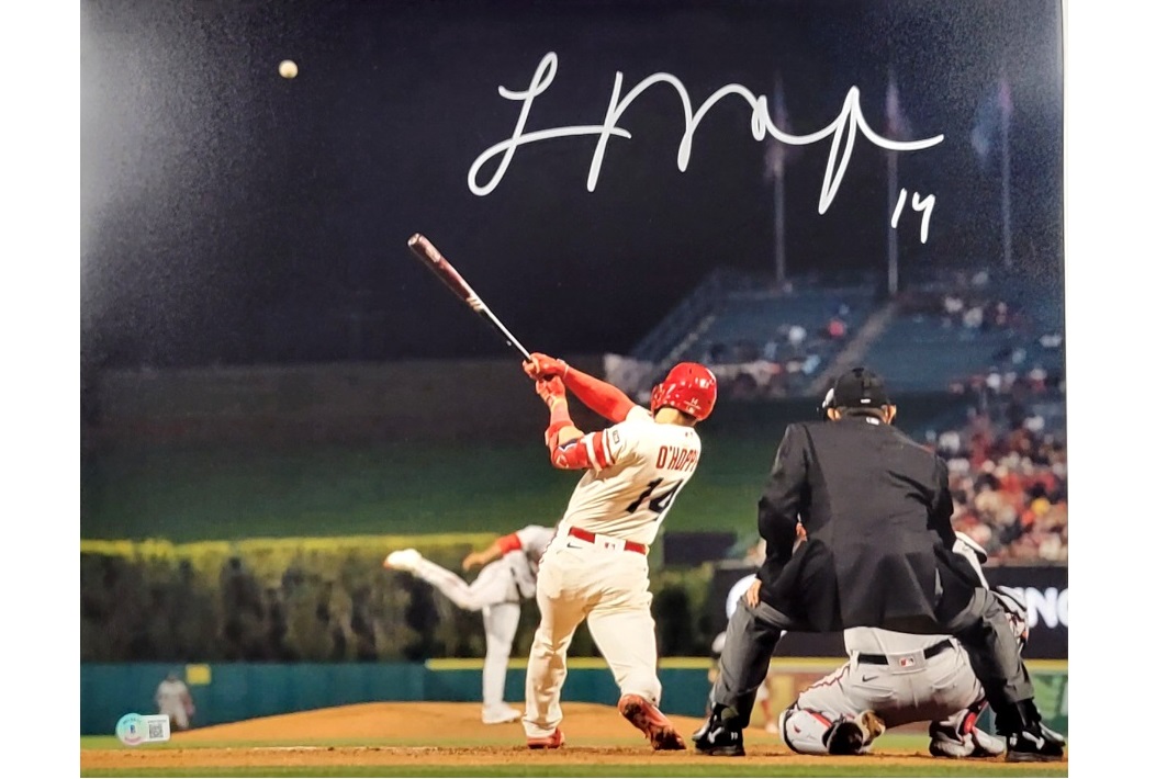Logan O'Hoppe signed City Connect 16×20 Photo w/ Beckett Witness  Authentication – The OC Dugout