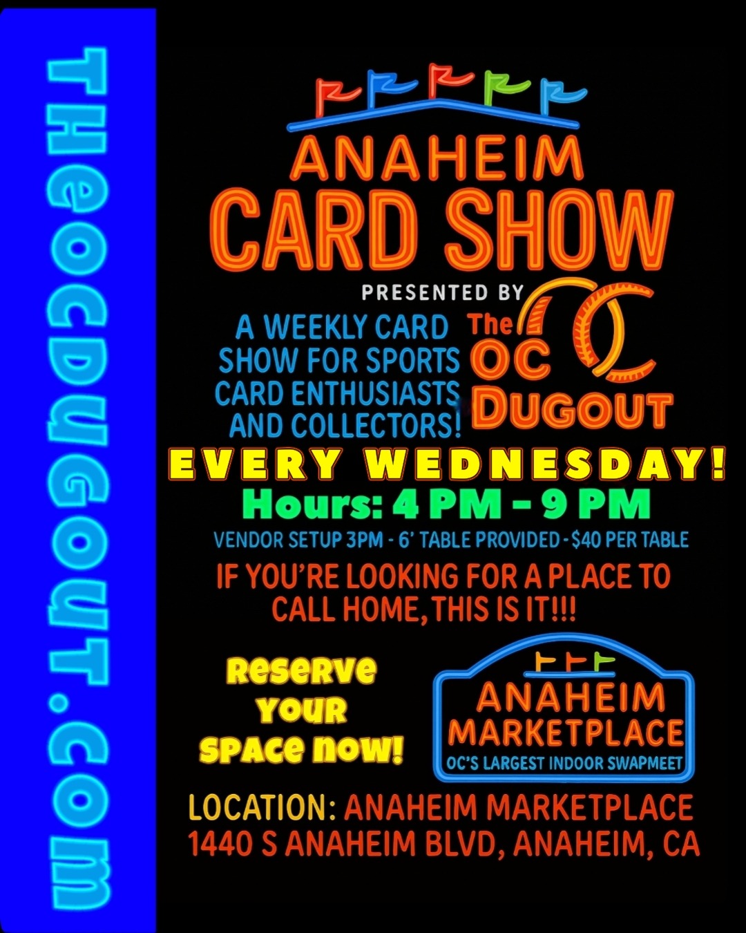 anaheim card show banner
