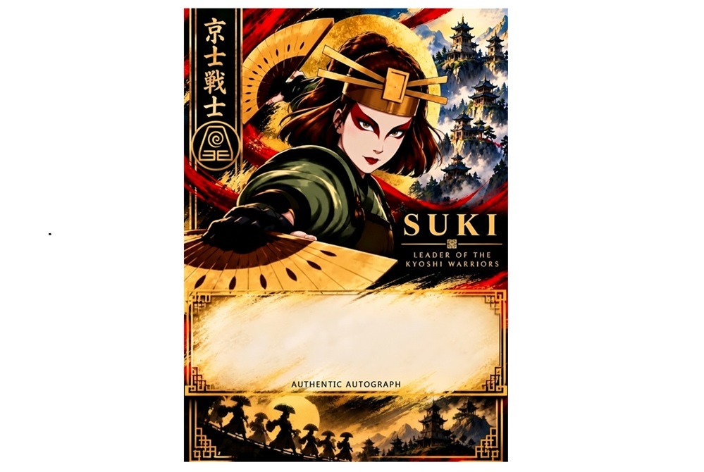 Jennie Kwan signed Avatar: Last Airbender trading card #3 w/ "Suki" inscription
